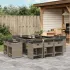 Set mobilier grădină cu perne, 9 piese, gri, poliratan GartenMobel Dekor