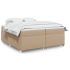 Pat box spring cu saltea, cappuccino, 140x200cm piele ecologică GartenMobel Dekor