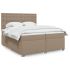 Pat box spring cu saltea, cappuccino, 160x200cm piele ecologică GartenMobel Dekor