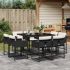 Set mobilier grădină cu perne, 11 piese bej combinat poliratan GartenMobel Dekor