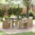 Set dining grădină 5 piese, perne gri deschis, ratan sintetic GartenMobel Dekor