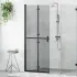Perete de duș Walk-in Negru și transparent închis 80 x 190 cm GartenMobel Dekor
