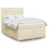 Pat continental cu saltea, crem, 120x190 cm, textil GartenMobel Dekor