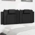 Pernă pentru tăblie pat, negru, 183 cm, piele artificială GartenMobel Dekor