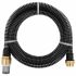 Furtun de aspirație cu racorduri din alamă, negru 1,1" 20 m PVC GartenMobel Dekor