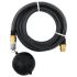 Furtun de aspirație cu racorduri din alamă, negru 1,1" 20 m PVC GartenMobel Dekor