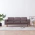 Canapea cu 3 locuri, gri deschis, material textil  GartenMobel Dekor