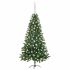 Brad Crăciun pre-iluminat artificial set globuri, verde, 180 cm GartenMobel Dekor
