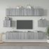 Set dulap TV, 6 piese, alb, lemn prelucrat GartenMobel Dekor