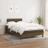 Pat box spring cu saltea, gri taupe, 120x200 cm, textil GartenMobel Dekor