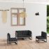 Set mobilier de grădină, 4 piese, alb, lemn masiv de pin GartenMobel Dekor