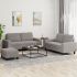 Set de canapea, 3 piese, roșu vin, material textil GartenMobel Dekor