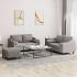 Set de canapele cu perne, 3 piese, gri închis, textil GartenMobel Dekor