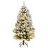 Brad Crăciun artificial articulat cu 300 LED-uri/globuri 180 cm GartenMobel Dekor