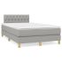 Pat box spring cu saltea, taupe, 120x190 cm material textil GartenMobel Dekor