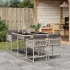 Set mobilier de grădină cu perne, 9 piese, maro, poliratan GartenMobel Dekor