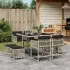 Set mobilier de grădină cu perne, 9 piese, negru, poliratan GartenMobel Dekor