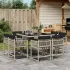 Set mobilier de grădină cu perne, 9 piese, negru, poliratan GartenMobel Dekor