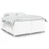Pat box spring cu saltea, alb, 140x200 cm, piele ecologică GartenMobel Dekor