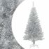 Pom de Crăciun artificial cu suport, argintiu, 210 cm, PET GartenMobel Dekor
