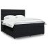Pat box spring cu saltea, negru, 80x200 cm, catifea GartenMobel Dekor