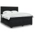 Pat box spring cu saltea, negru, 100x200 cm, catifea GartenMobel Dekor