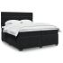 Pat box spring cu saltea, negru, 180x200 cm, catifea GartenMobel Dekor