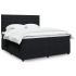 Pat box spring cu saltea, gri deschis, 200x200 cm, catifea GartenMobel Dekor