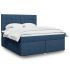 Pat continental cu saltea, albastru, 160x200cm, material textil GartenMobel Dekor
