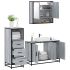 Set mobilier de baie, 3 piese, stejar sonoma, lemn prelucrat GartenMobel Dekor