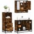 Set mobilier de baie, 3 piese, stejar sonoma, lemn prelucrat GartenMobel Dekor
