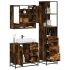 Set mobilier de baie, 3 piese, stejar maro, lemn prelucrat GartenMobel Dekor