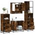 Set de mobilier de baie din 4 piese din lemn de stejar Sonoma GartenMobel Dekor