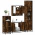 Set de mobilier de baie din 4 piese din lemn de stejar Sonoma GartenMobel Dekor