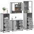 Set de mobilier de baie din 4 piese din lemn de stejar Sonoma GartenMobel Dekor