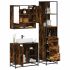 Set mobilier de baie, 3 piese, stejar maro, lemn prelucrat GartenMobel Dekor