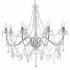 Candelabru cu mărgele, alb, 8 becuri E14 GartenMobel Dekor