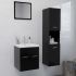 Set mobilier de baie, negru, lemn prelucrat GartenMobel Dekor