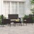 Set mobilier de grădină cu perne, 4 piese, gri, poliratan GartenMobel Dekor