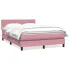 Pat box spring cu saltea, roz, 180x210 cm, catifea GartenMobel Dekor