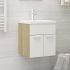 Set mobilier de baie, 2 piese, stejar artizanal, lemn prelucrat GartenMobel Dekor
