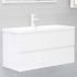 Dulap chiuvetă cu chiuvetă încorporată lemn vechi 91x39,5x49 cm GartenMobel Dekor