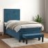 Pat box spring cu saltea, negru, 80x200 cm, catifea GartenMobel Dekor
