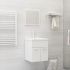 Set mobilier de baie, alb, lemn prelucrat GartenMobel Dekor