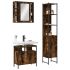 Set dulapuri de baie, 3 piese, negru, lemn prelucrat GartenMobel Dekor