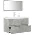 Set mobilier de baie, 3 piese, gri beton, lemn compozit GartenMobel Dekor