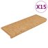 Covorașe scări autoadezive 15buc nisipiu 65x21x4cm aspect sisal GartenMobel Dekor
