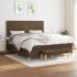 Pat box spring cu saltea, maro închis, 80x200 cm, textil GartenMobel Dekor