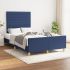 Cadru de pat cu tăblie, gri închis, 120x190 cm, material textil GartenMobel Dekor