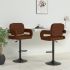 Scaune de bar, 2 buc., gri deschis, material textil GartenMobel Dekor